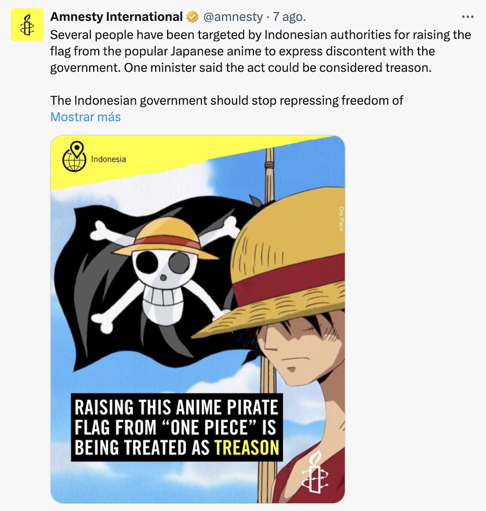 'One Pice': El manga que se convirtió en un símbolo de protesta en Indonesia