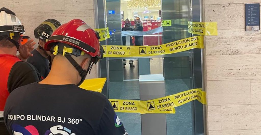 plaza mitikah desplome elevador 1