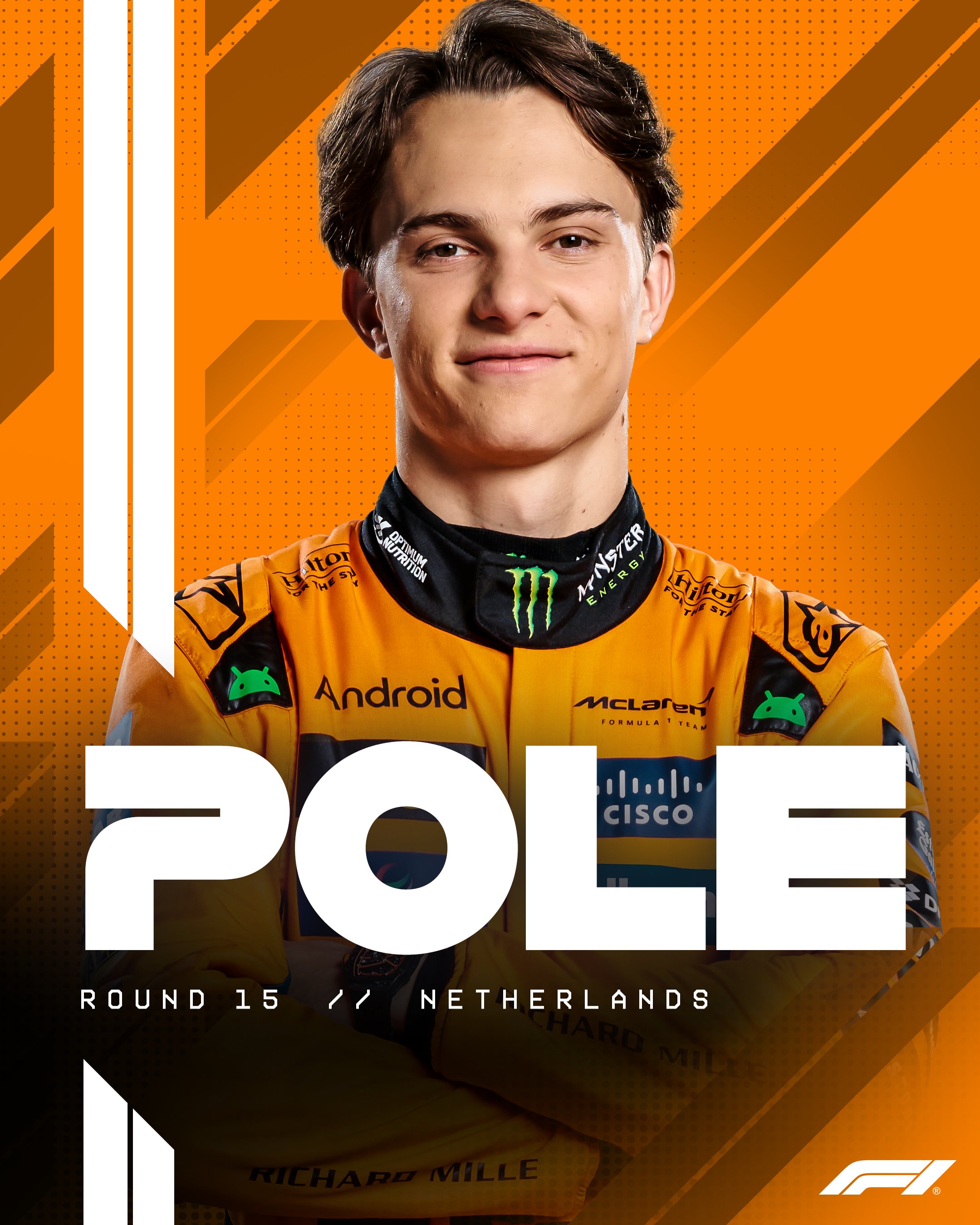 Así queda la parrilla de salida del Gran Premio de Países Bajos con otra pole de Piastri