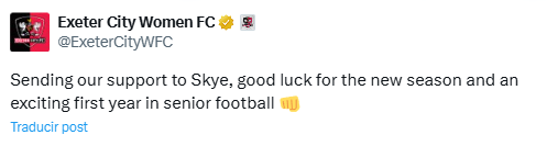 El futbol se une para apoyar a Skye Stout, jugadora que sufrió acoso por su apariencia