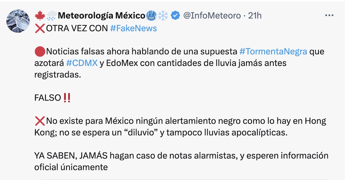 La verdad sobre la 'Tormenta negra' y cómo se convirtió en una noticia falsa