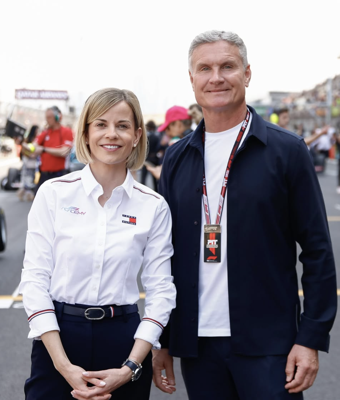 David Coulthard y Susie Wolff