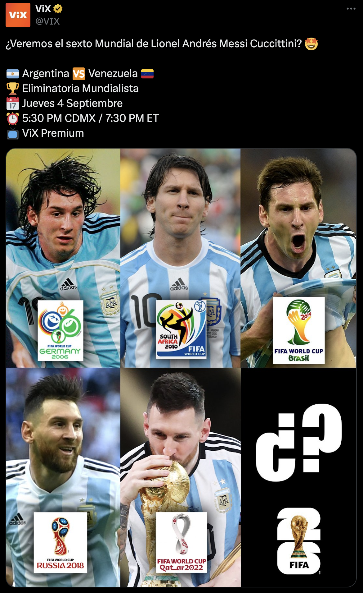 Dónde ver el Argentina vs Venezuela de las eliminatorias para el Mundial 2026