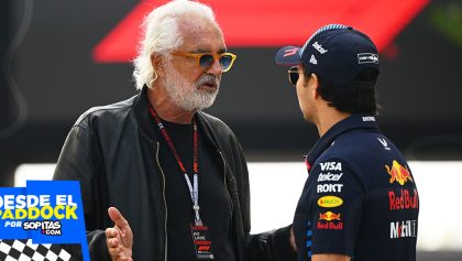 Flavio Briatore y Checo Pérez