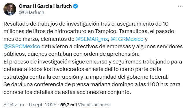 Detienen a empresarios y funcionarios por huachicol fiscal