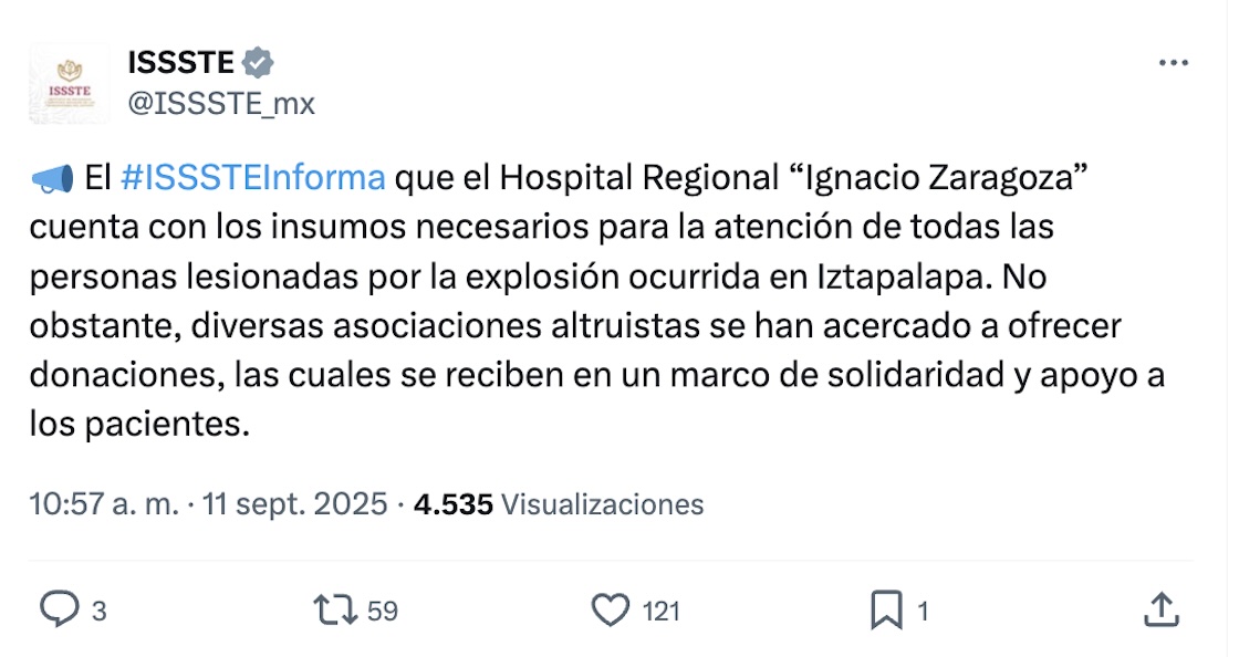 Cómo ayudar a las personas afectadas por la explosión en Iztapalapa 