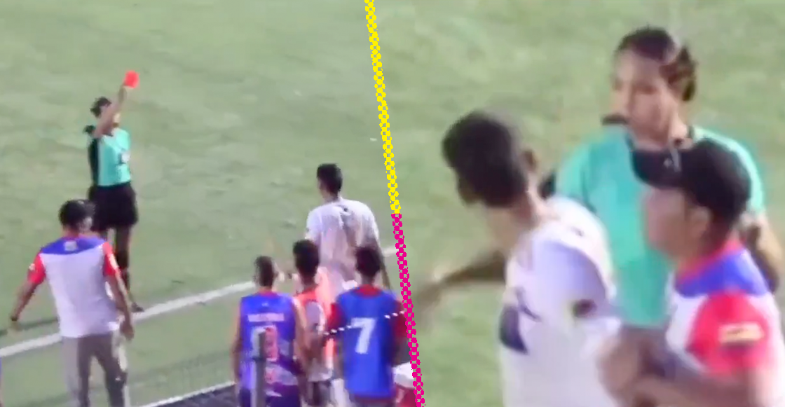 ¡Inaceptable! Futbolista colombiano golpea a árbitra por expulsarlo