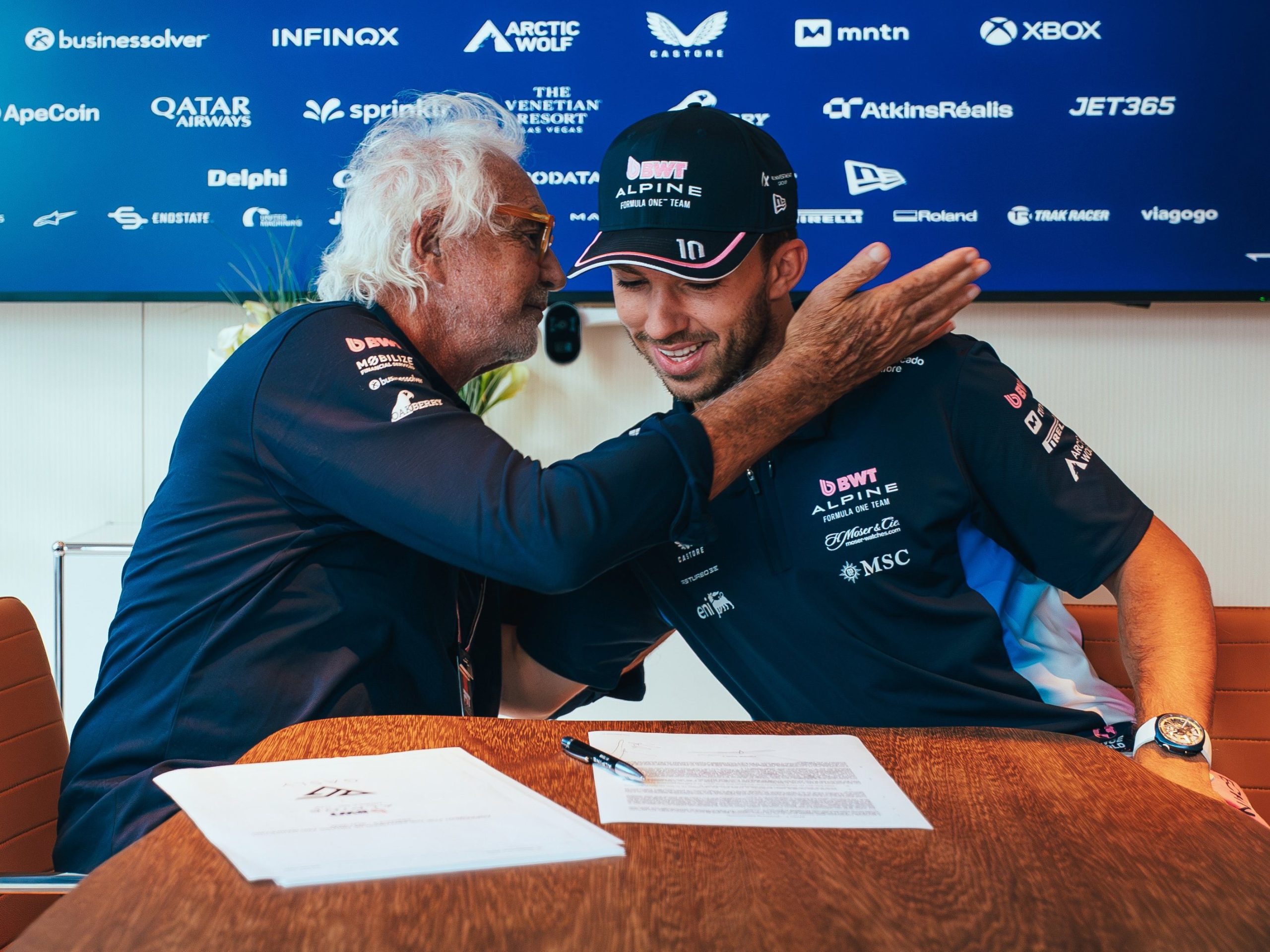 Flavio Briattore y Pierre Gasly