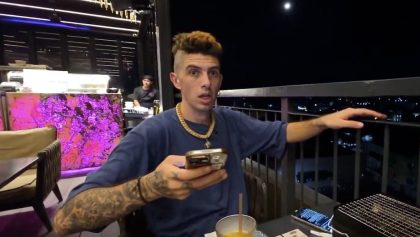 Sam Pepper en momento del sismo en Filipinas
