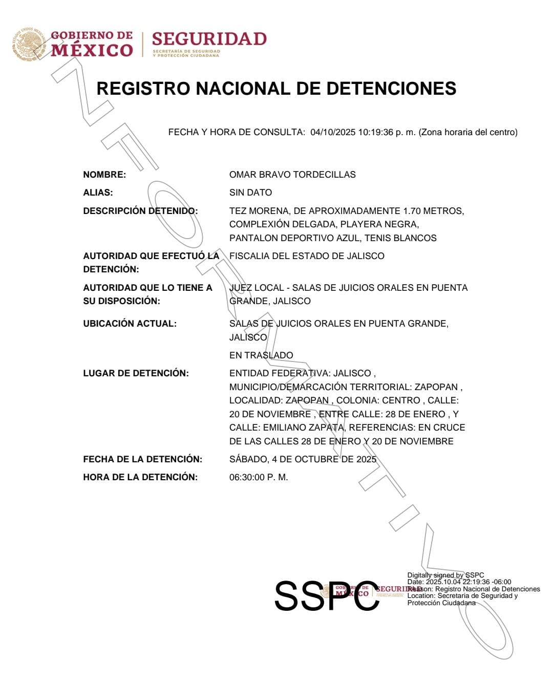 Detienen a Omar Bravo 