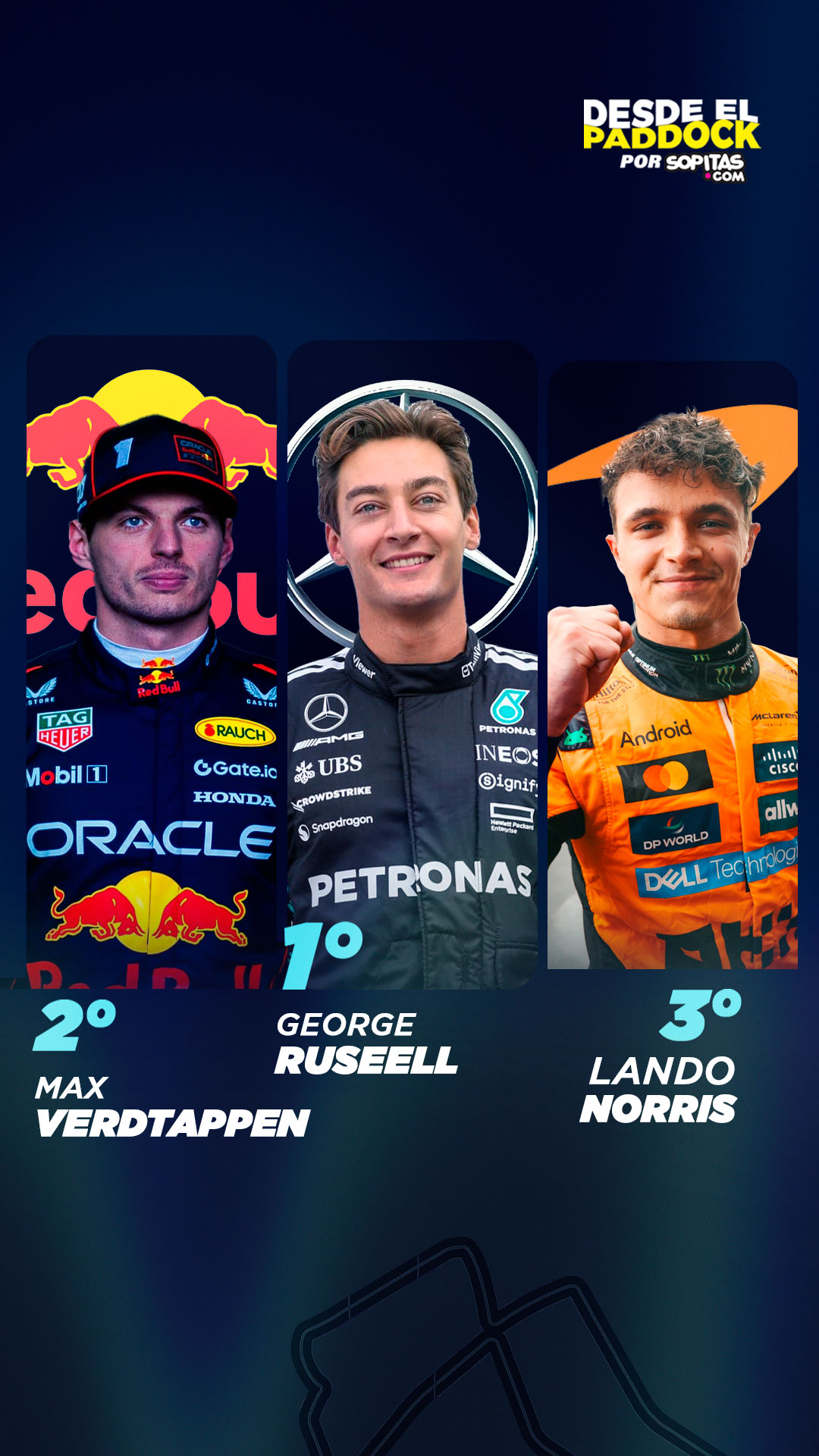 Podio del Gran Premio de Singapur