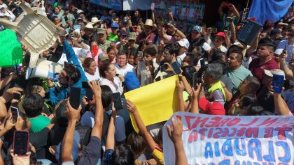 Claudia Sheinbaum en recorrido por zonas afectadas por inundaciones