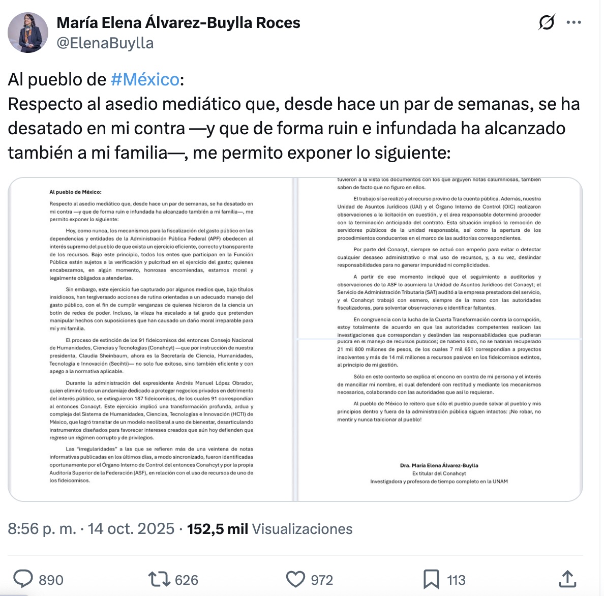 María Elena Álvarez-Buylla en Conacyt: Daños por 57 millones de pesos y una denuncia en la FGR