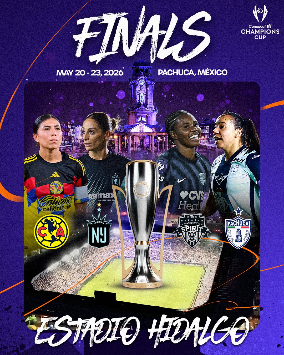 Las finales de la Concachampions femenil se jugarán en Pachuca
