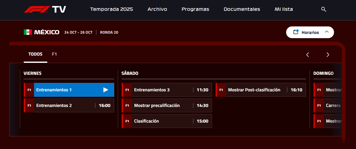 F1 TV también tendría las narraciones de Televisa en 2026