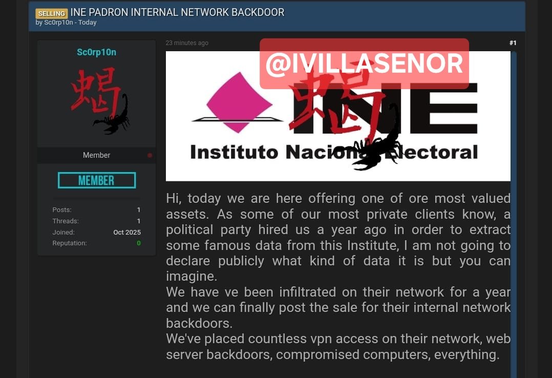 Grupo que robó datos del IMSS también habría hackeado al INE