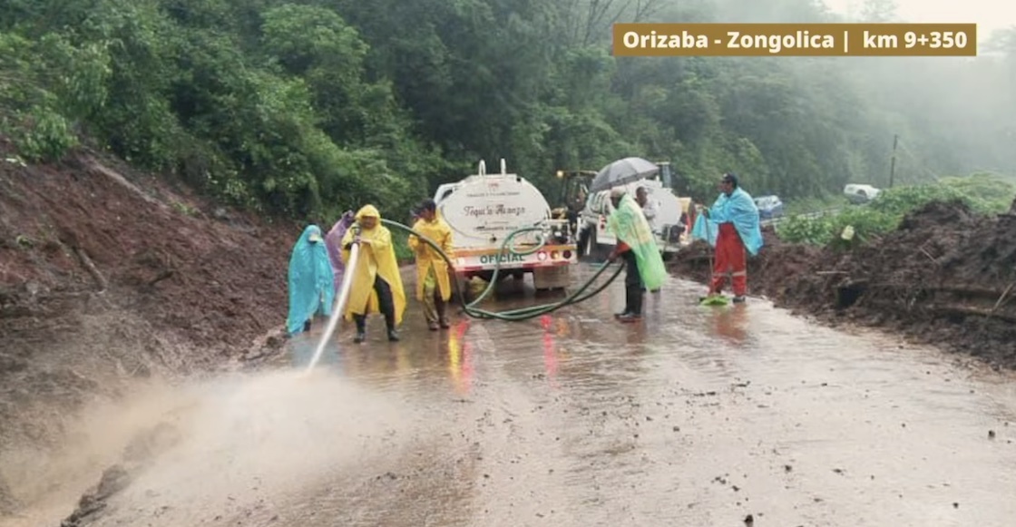 Caminos afectados en Veracruz