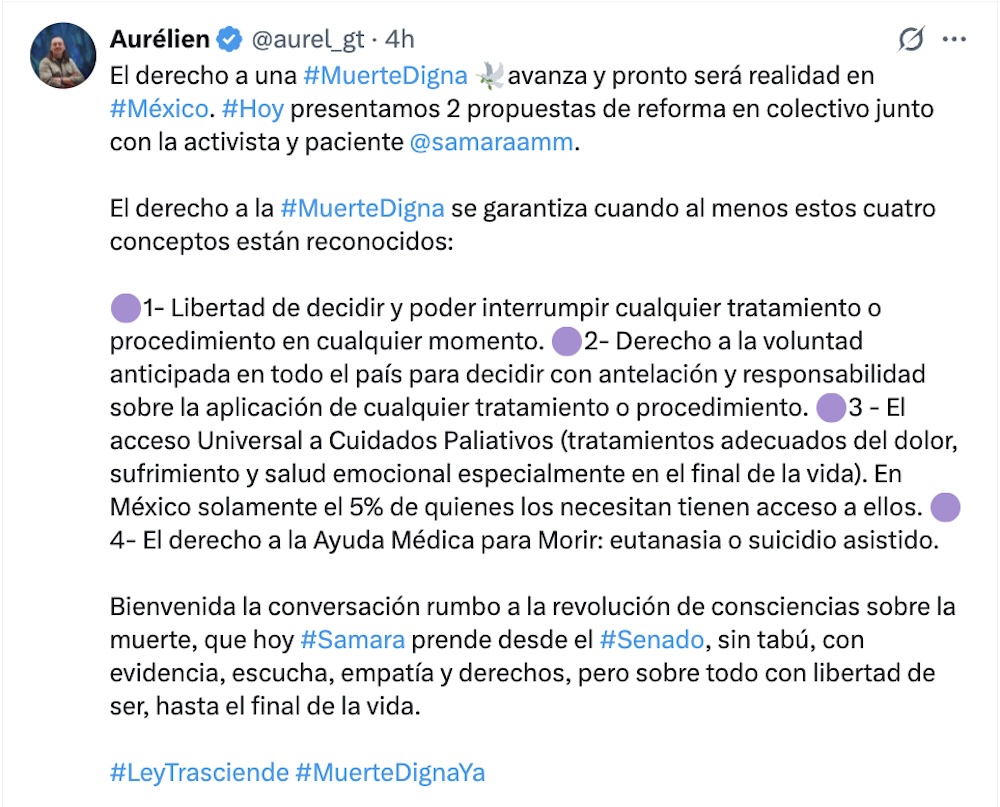 ‘Ley trasciende’: Un camino para legalizar la eutanasia o muerte digna en México