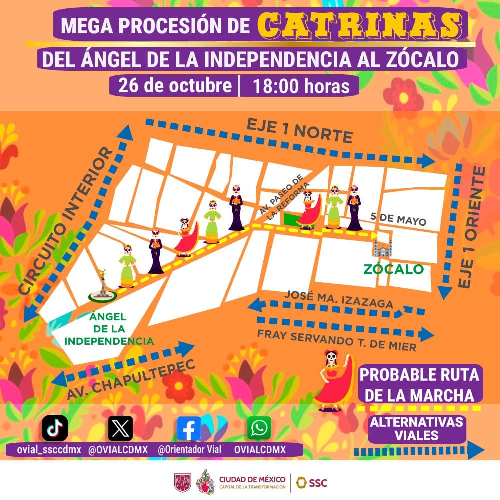 mega procesión de catrinas