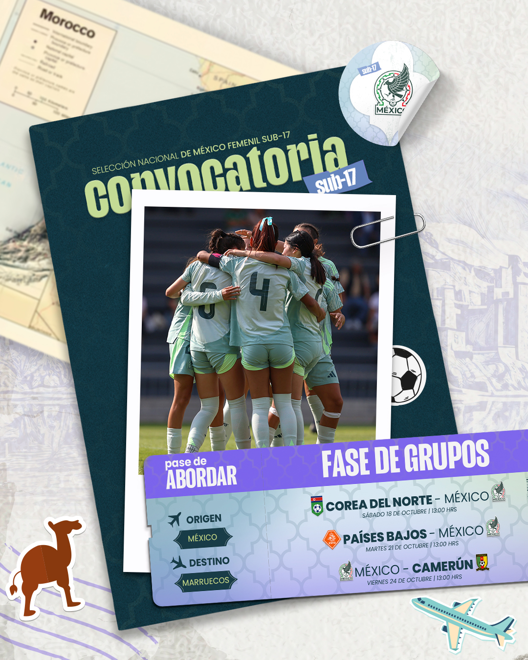 Grupo, calendario y todo para seguir los partirdos de México en el Mundial Femenil Sub 17