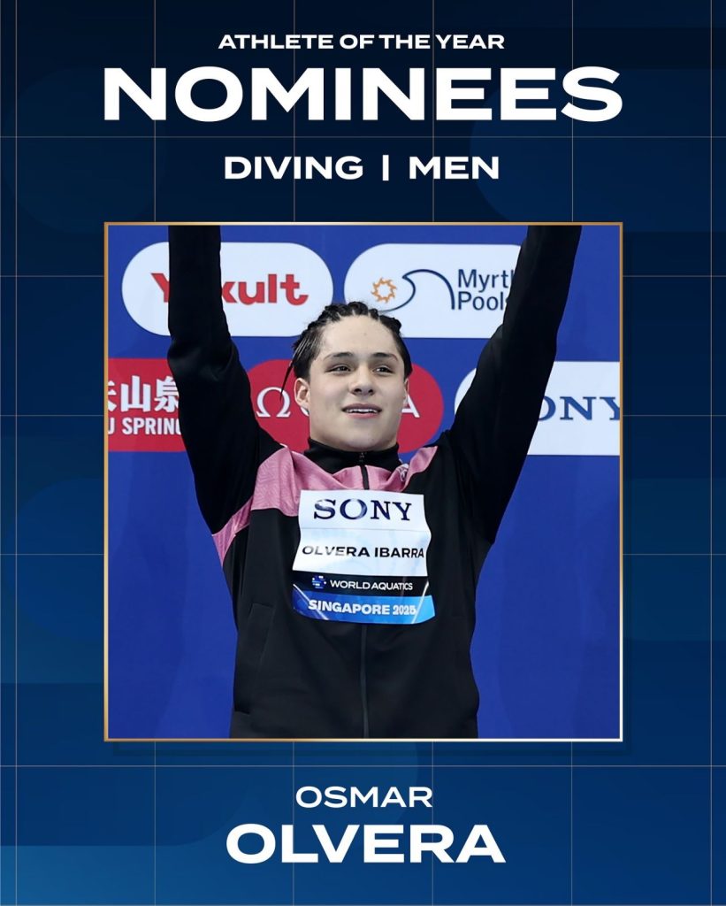 Osmar Olvera es nominado a "Atleta del año" por World Aquatics