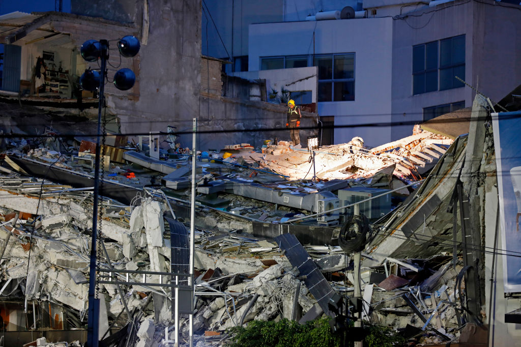 Escombros del GP de México