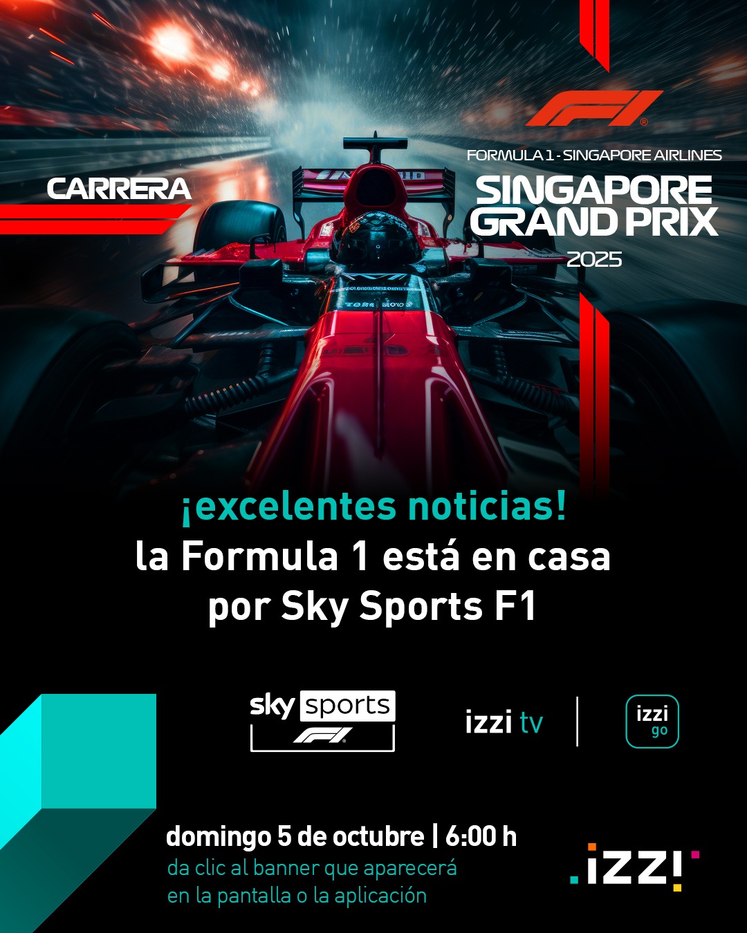 ¿Fox Sports se queda sin Fórmula 1? Sky Sports transmitirá el GP de Singapur
