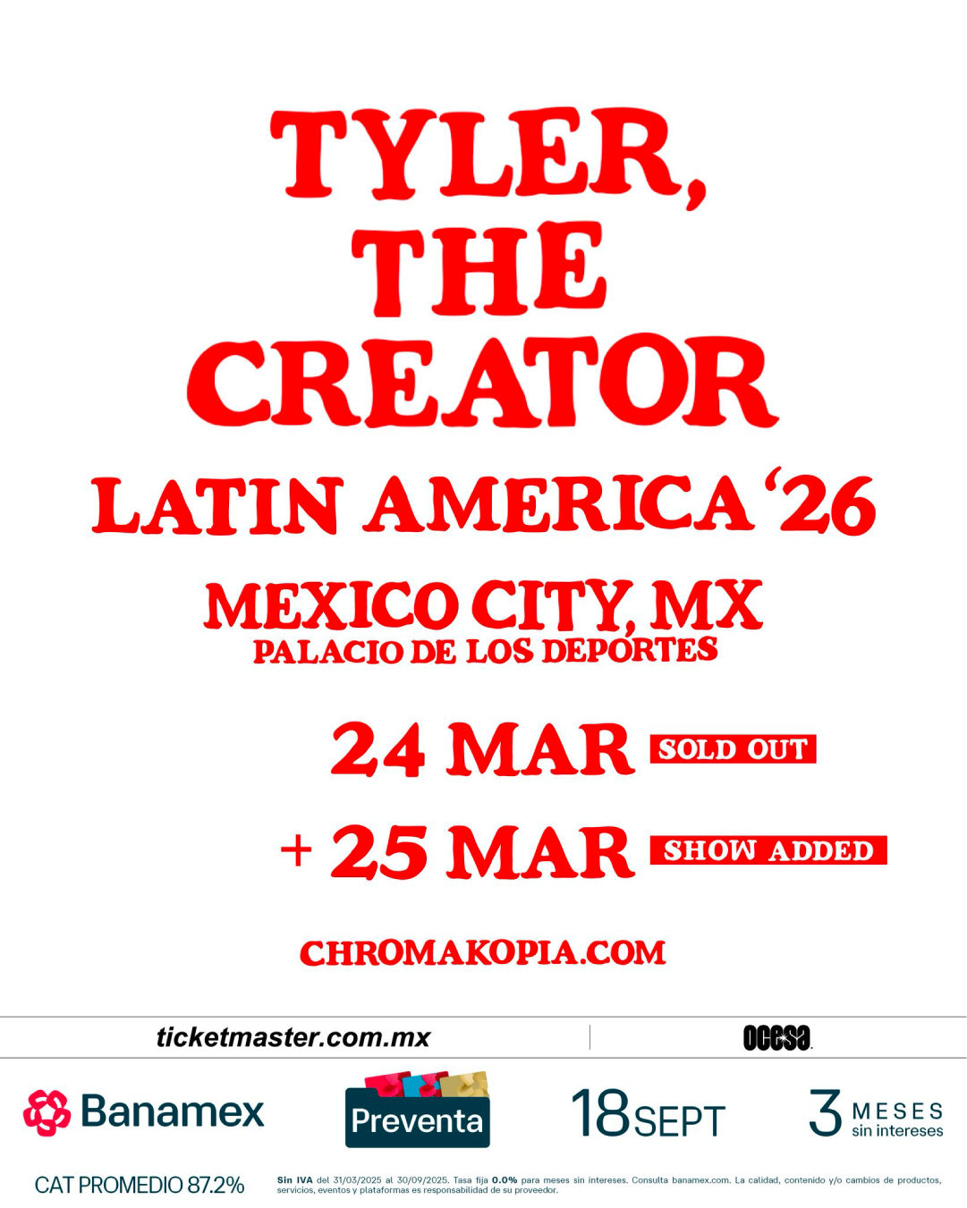 Tyler, The Creator en el Palacio de los Deportes
