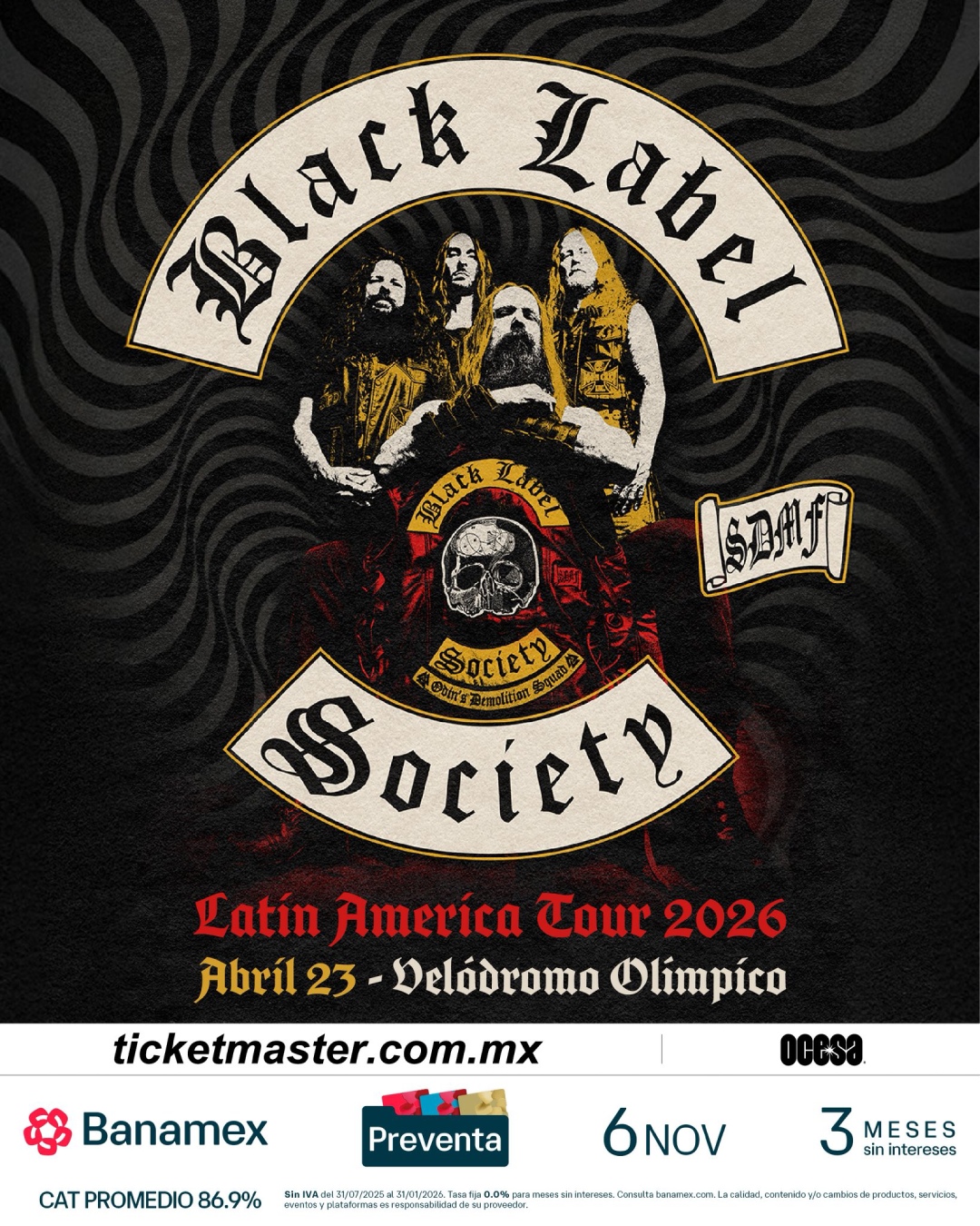 Black Label Society en México 2026