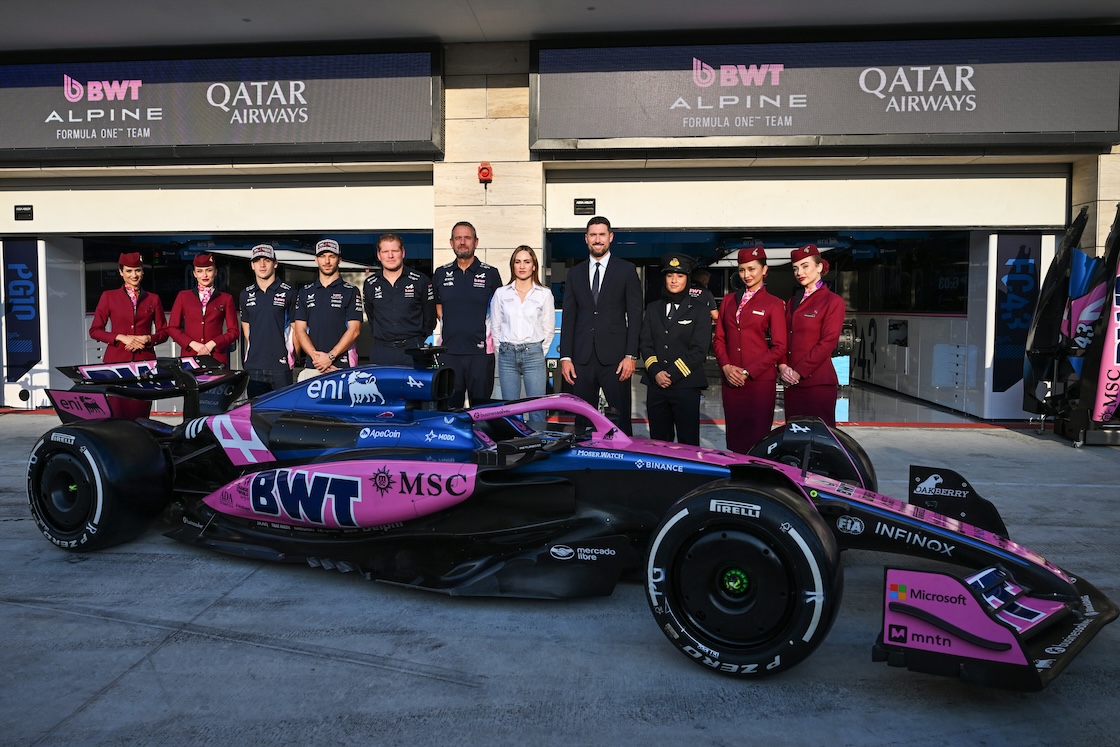 Carmen Jordá con Franco Colapinto y Pierre Gasly