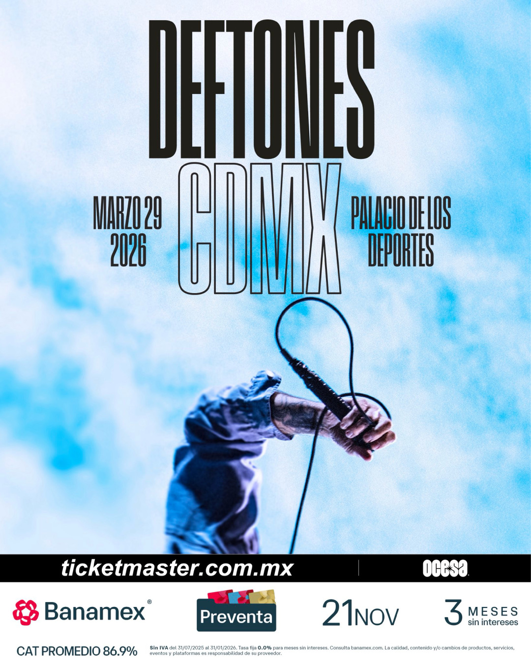 Deftones Palacio de los Deportes 2026