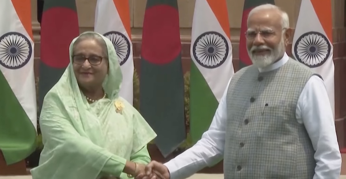 Hasina y el primer ministro de India