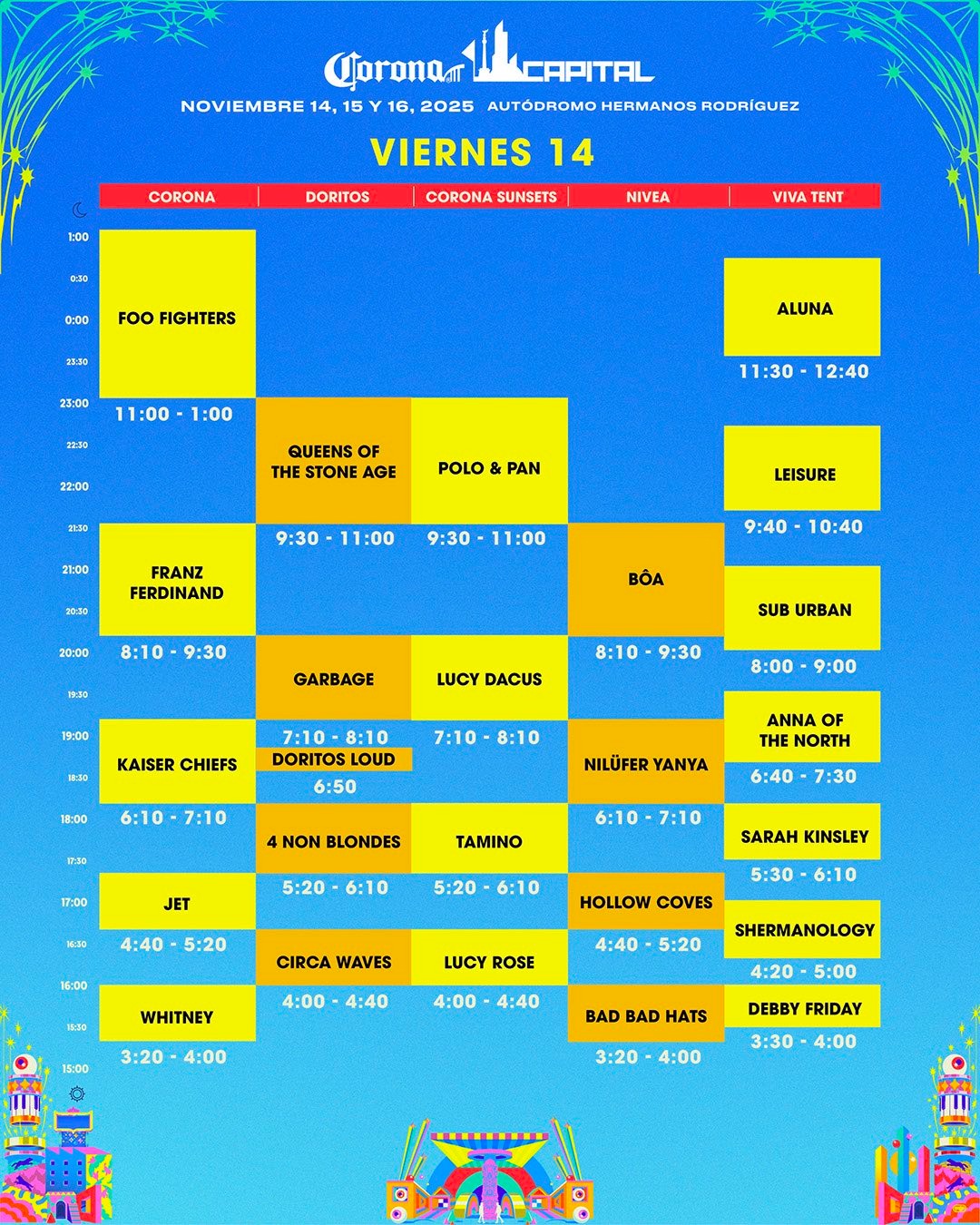 horarios-viernes-actualizado-corona-capital-2025