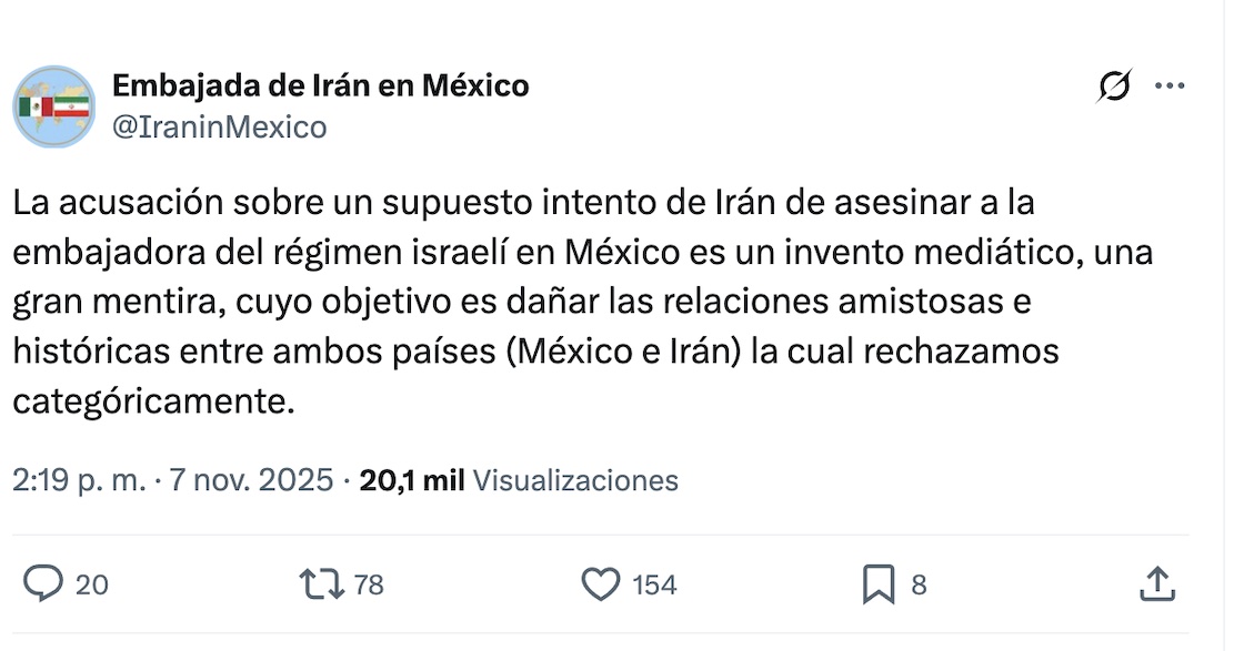 El supuesto plan de Irán para asesinar a la embajadora de Israel en México