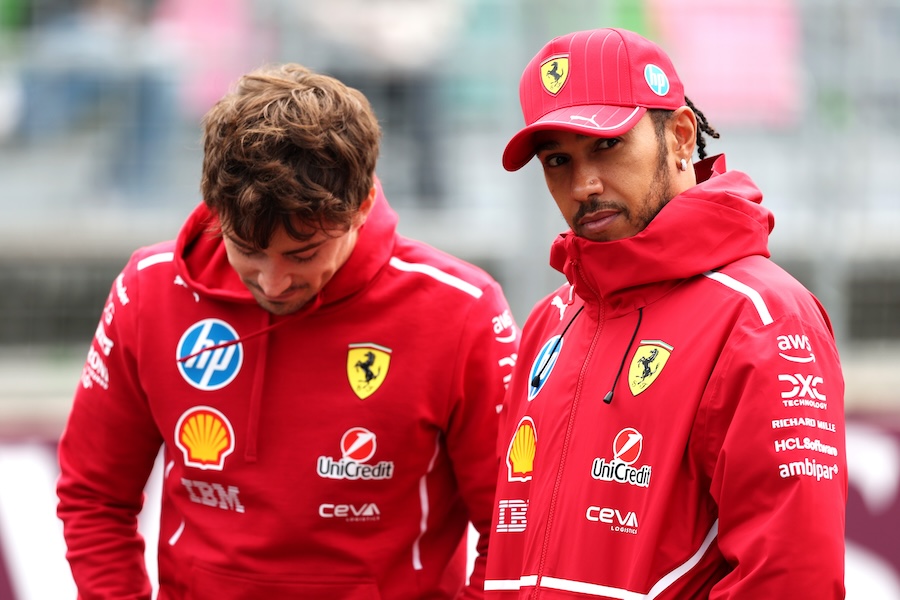 Lewis Hamilton y Charles Leclerc