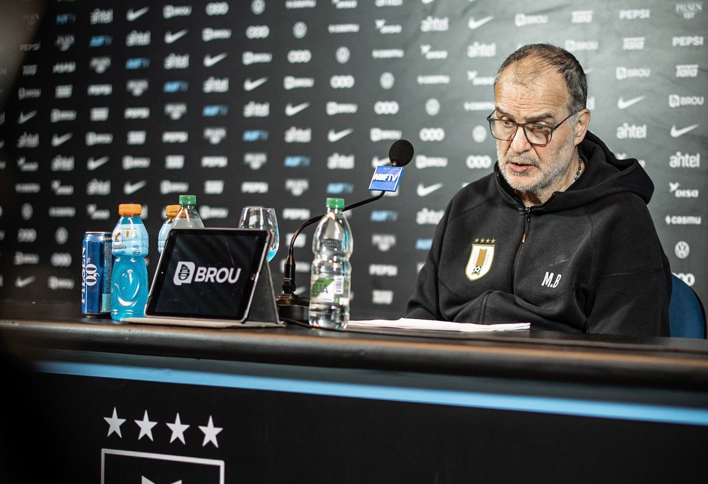 Marcelo Bielsa, entrenador de la Selección de Uruguay