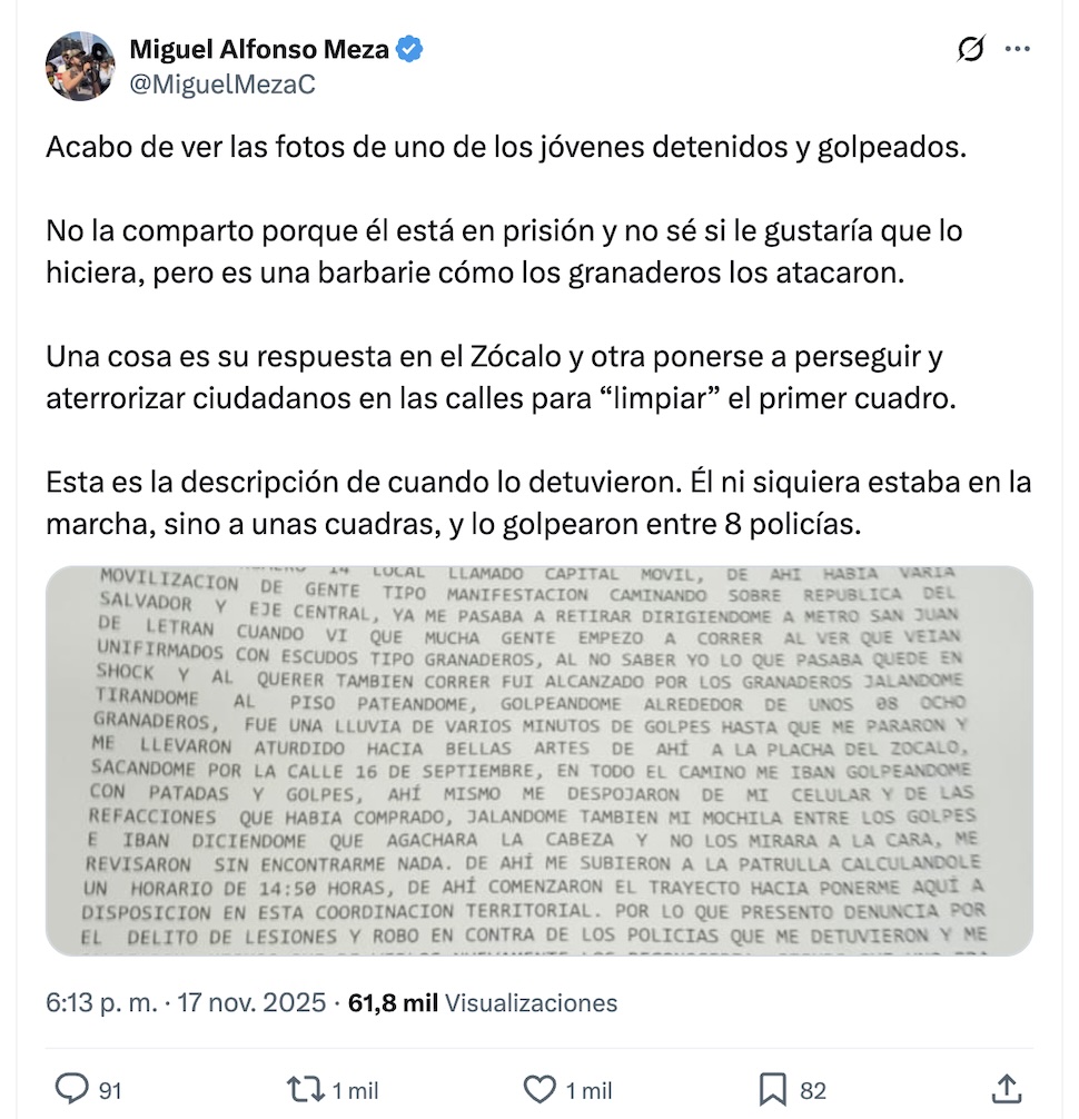 Marchas en la época de la IA: Que sí y que no pasó el 15 de noviembre en la marcha de la Generación Z