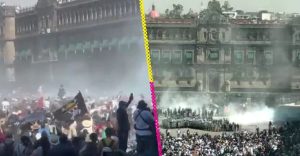 Marcha de la Generación Z: Encapuchados logran derribar vallas de Palacio Nacional