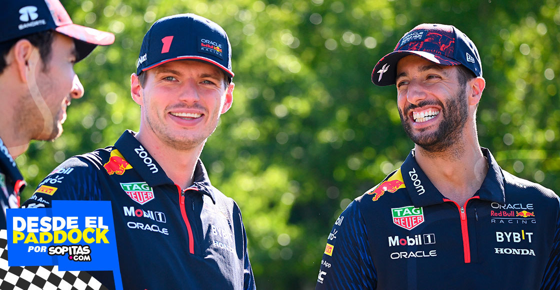 Max Verstappen con Daniel Ricciardo