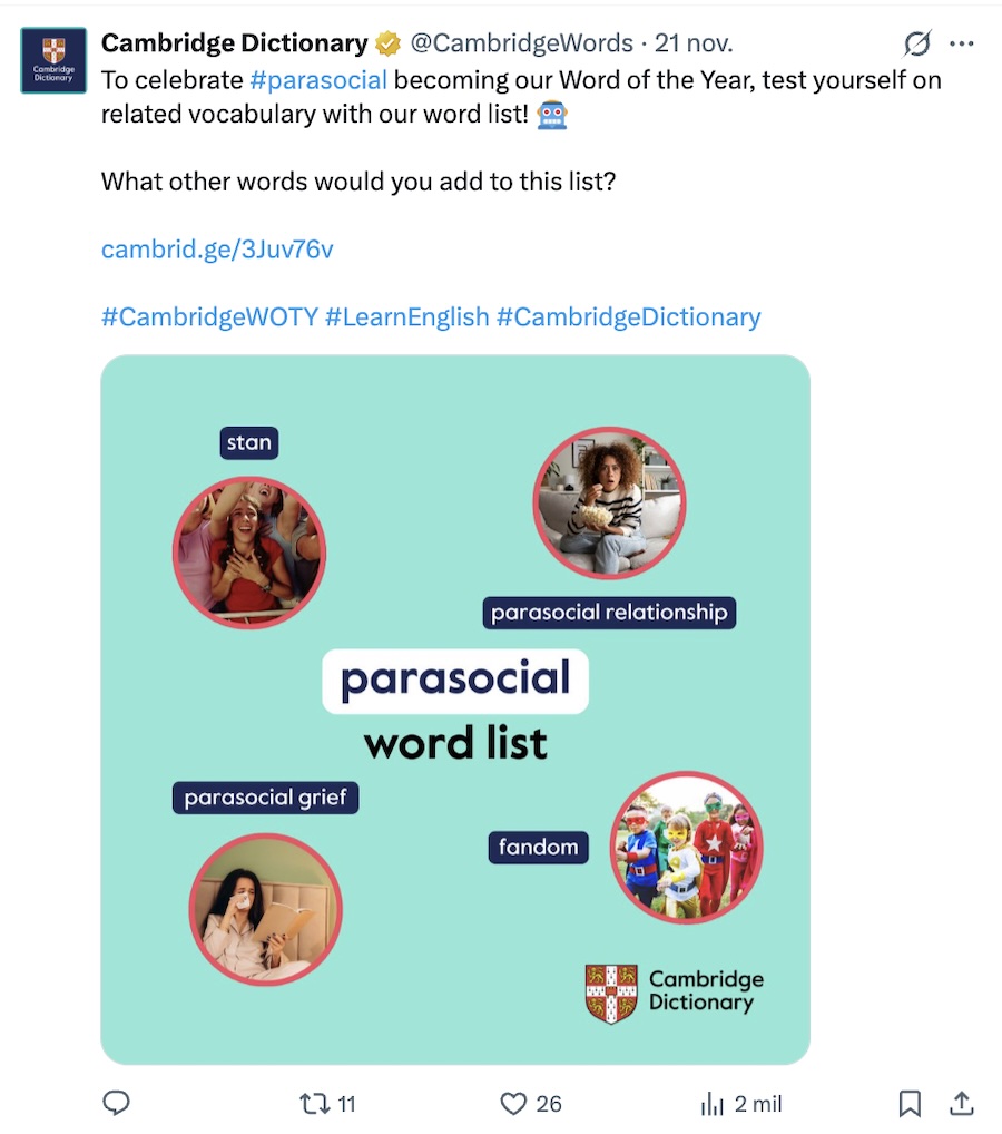 Parasocial: Una experta nos ayuda a entender una de las palabras del año 2025