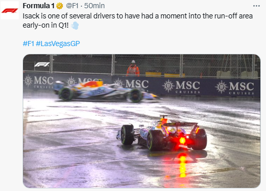 Así queda la parrilla de salida del Gran Premio de Las Vegas