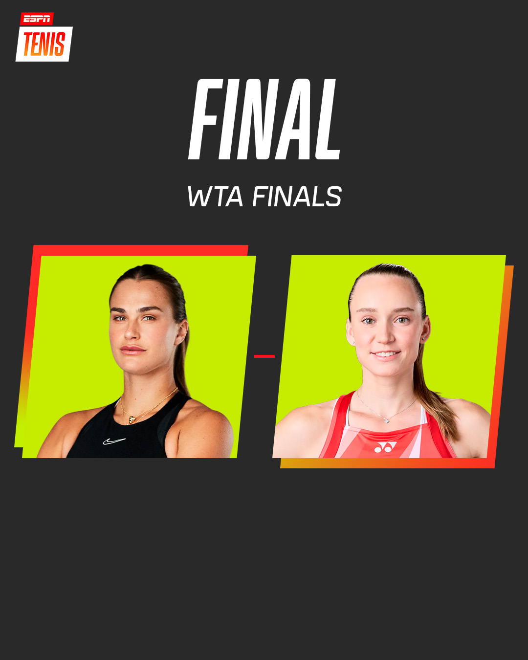 Aryna Sabalenka y Elena Rybákina jugarán la final de las WTA Finals y te decimos dónde ver este juegazo