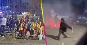 Pelea campal entre aficionados del América y Toluca por la serenata azulcrema
