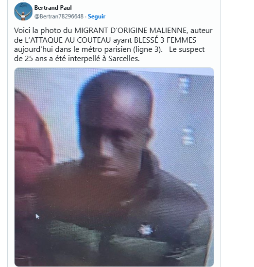 Hombre es detenido gracias a su teléfono tras apuñalar a tres mujeres en el metro de París