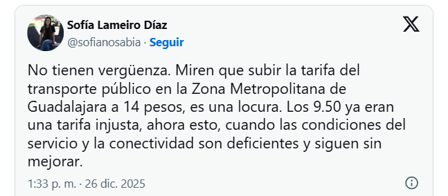 ¿Aumenta el pasaje a 14 pesos en Guadalajara? Esto es lo necesitas saber
