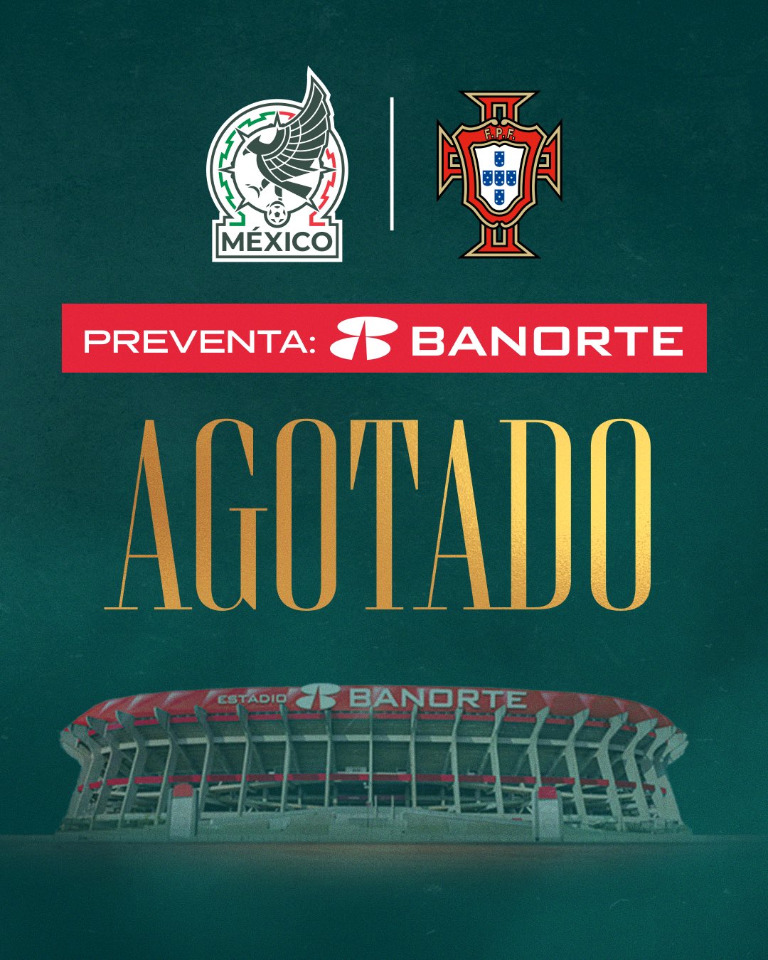 Boletos agotados para el México vs Portugal