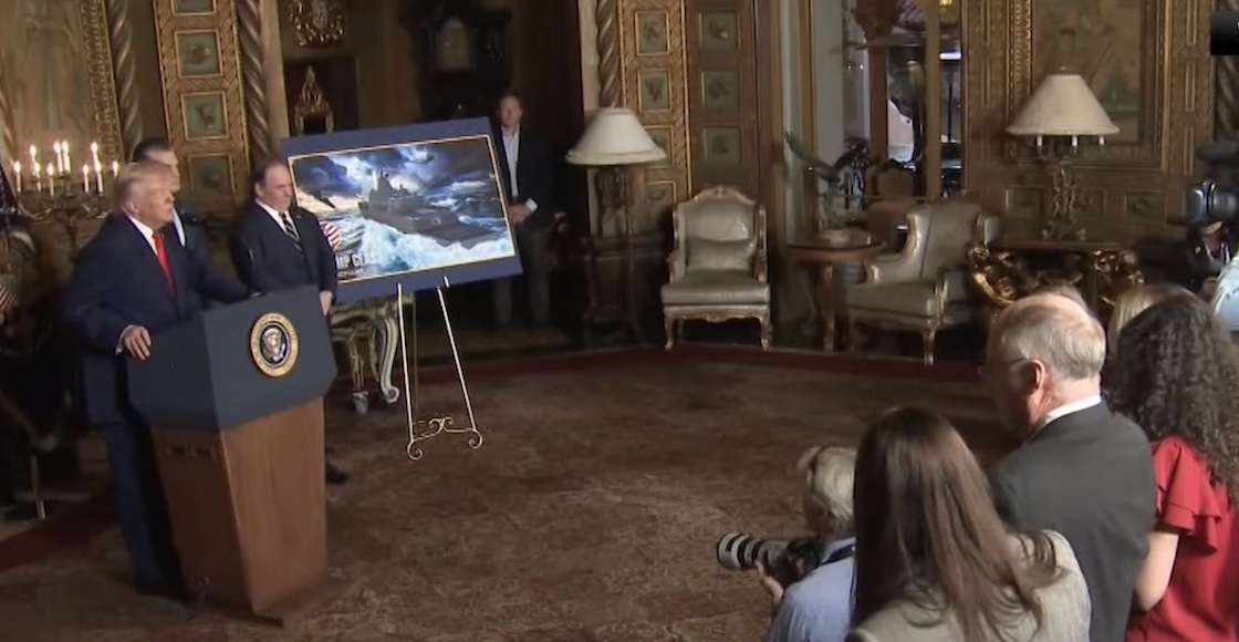 Trump anunciando Buques "Clase Trump"