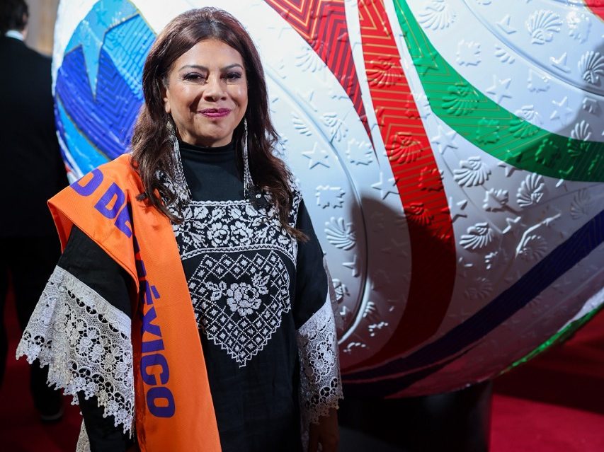 Clara Brugada en el Sorteo del Mundial 2026