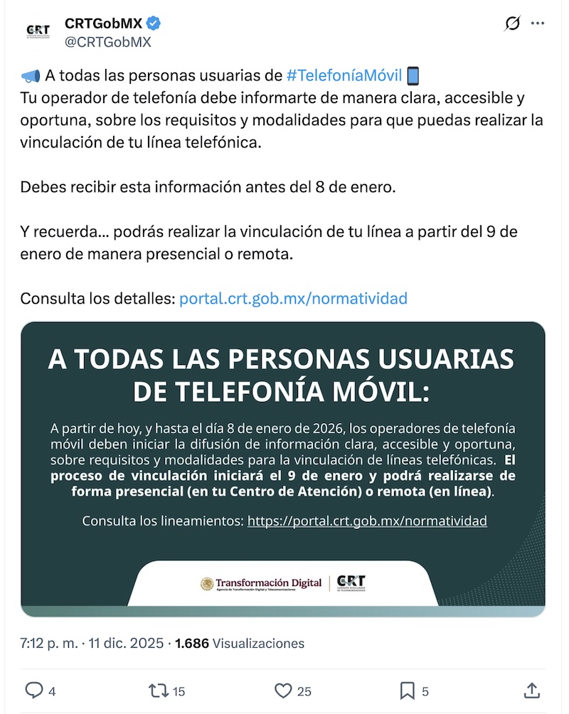 Cómo funcionará el registro obligatorio de celulares y cuáles serán desactivados en 2026