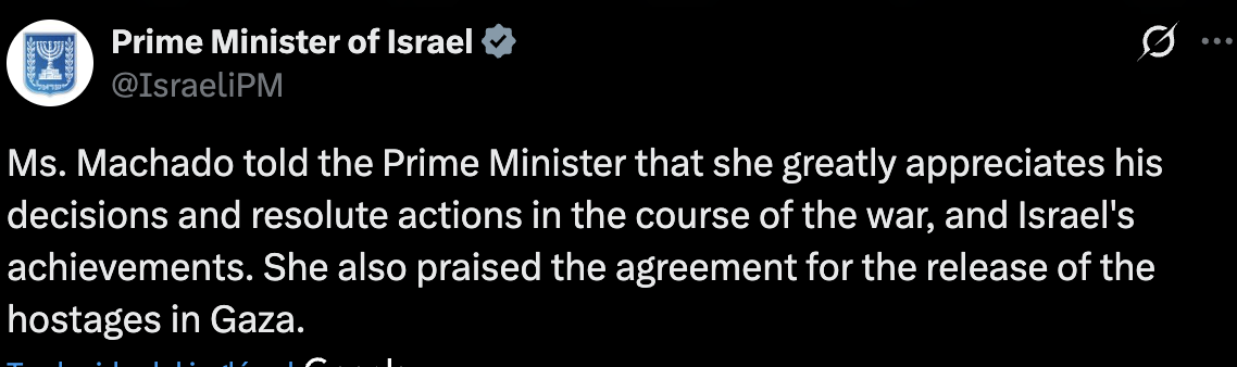 machado netanyahu israel